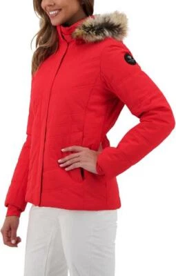 NWT $298!! Obermyer Women Ski Snowboard Tuscany 2 Jacket Coat Bright Red S 4 - Image 1 of 4