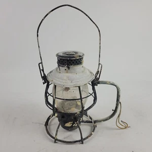 Antique Railroad Lantern with Union Pacific Overland Route Embossed Cast Globe - Picture 1 of 10