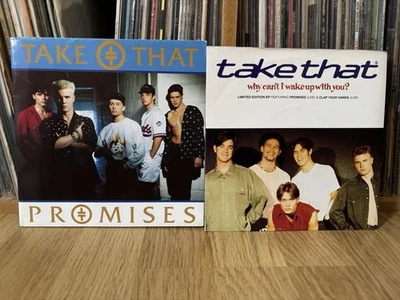 TAKE THAT ~ Promises / Why Can't I Wake Up 91/93 UK 7" Singles, Poster Slve ~ EX - Image 1 of 4