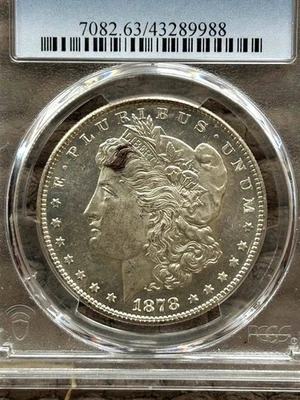 Moneda de 1 dólar Morgan 1878 S como nueva 63 PCGS plata sin circular Foto 1 de 4