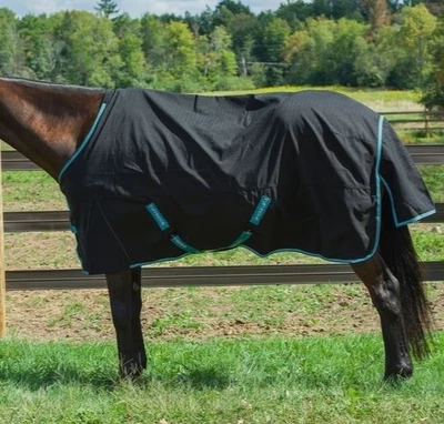 Sábana TuffRider Optimum 69" 1200d negra impermeable con ribete reflectante Foto 1 de 2