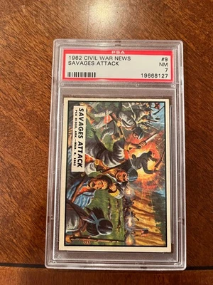 1962 Civil War News #9 Savages Attack PSA NM 7 - Image 1 of 3