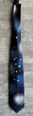 Vintage 1960s Dino Orsini Wash n Wear Trevira Star Burst Firework Neck Tie USA - Image 1 of 4
