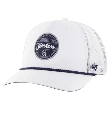 New York Yankees 47 Marca Sombrero Cuerda Blanco Calle Camionero Ajustable Snapback  Foto 1 de 3