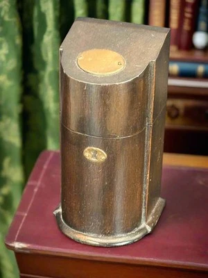 ESTILO VICTORIANO Novedad Cubiertos Caja Forma Madera Tintero Estuche SIN Inserto de Vidrio Foto 1 de 4