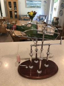 Vintage Silver Plated Mechanical Port/Wine Decanting Bottle Cradle/Pourer - Picture 1 of 3