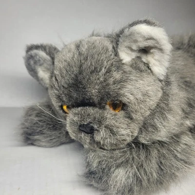 Vtg 1984 Applause Avanti Grey Persian Fluffy Kitten Cat Plush Realistic 24" - Image 1 of 4