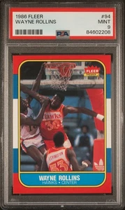 1986 Fleer #94 Wayne Tree Rollins PSA 9 MINT *208 - Picture 1 of 2