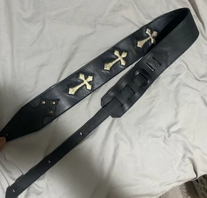 tony iommi signature Leather Guitar Strap - Picture 1 of 21