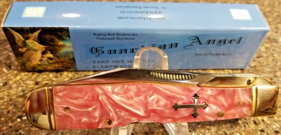 Guardian Angel 052019, Cheetah Pink, w/Finger Guard, 4-3/8", NEW, Vintage 2002 - Image 1 of 4