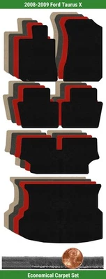 Juego de alfombrillas Velourtex personalizadas para Ford Taurus X 2008-2009 (6 piezas) #M7U Foto 1 de 4