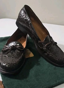 Polo RALPH LAUREN AUTHENTIC CROCODILE SHOES 9.5D MADE IN ITALY $1700 W/ Auth Bag - Picture 1 of 10