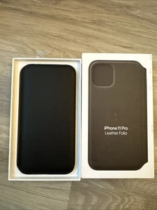 Apple Leather Folio for iPhone 11 Pro - Black - Photo 1 sur 5