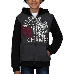 LEE Premium "All Star Champs 89" Sherpa Lined Full Zip Up Hoodie with Pockets - Picture 1 of 8