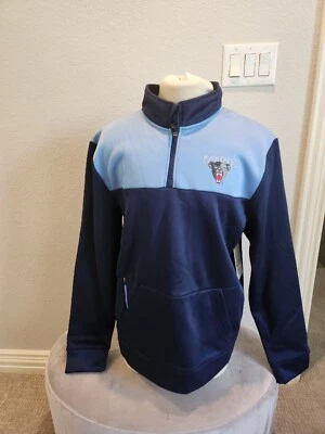 NEW Maine Black Bears Colosseum Athletics LS 1/4 Zip Blue Pullover Jacket Mens L - Image 1 of 4