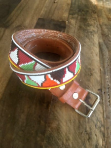 Traditional Handmade masaai masai maasai beaded leather belts with free shipping