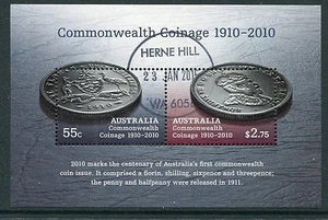 2010 Commonwealth Coinage CTO Mini Sheet - Herne Hill - Picture 1 of 1