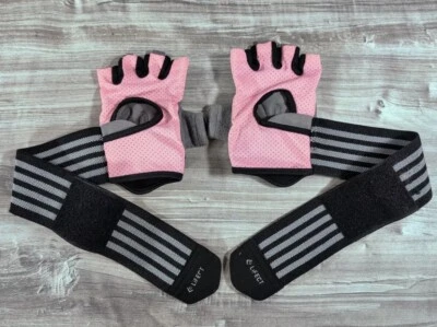 LIFECT Weight Lifting Gloves for Men/ Women. Gym Workout with Wrist Support Small Pink