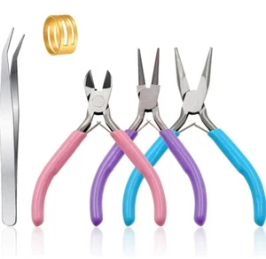 Jewelry Pliers Set, 3 Pcs Jewelry Making Tools Pliers Kit, Includes Needle Nose - Picture 1 of 7