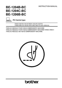 Brother BE-1206B-BC Embroidery Machine Owners Instruction Manual Reprint - Picture 1 of 1