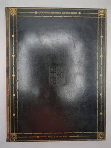 1910 REAL LEATHER COVER Encyclopedia Britannica 11th Edition ANTIQUE School DM59 - Picture 1 of 5