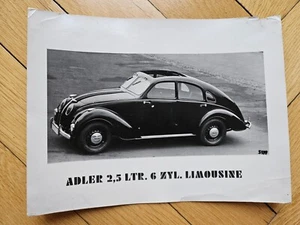 +467+ orig. Werkfoto Adler 2,5 Liter Stromlinie um 1937 - rar! - Bild 1 von 2