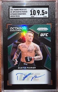 Panini Prizm 2021 UFC Dustin Poirier SGC 10/9.5 Octagon Signatures Auto - Picture 1 of 2