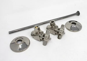 Kohler 3/8" NPT Wasserversorgung Eck-Absperrventil, Nickel poliert - Bild 1 von 2