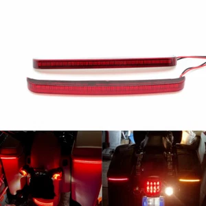 Red LED Saddlebag Brake Flowing Turn Signal Light For Harley Touring 2014-2022 - Picture 1 of 9