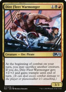 4 Dire Fleet Warmonger 4x x4 - NM - Core Set 2021 - SPARROW MAGIC mtg - Picture 1 of 1