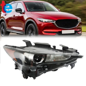 Headlight For 2017-2021 Mazda CX5 LED no AFS Black Housing Clear Lens Passenger - Picture 1 of 15