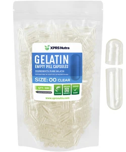 Cápsulas Express- Talla 00 Cápsulas de Gelatina Vacías Transparentes Cápsulas de Gel Píldoras Cápsulas - Imagen 1 de 11