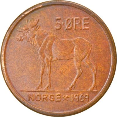 Norway 5 Ore Coin | Olav V | KM405 | 1958 - 1973 - Image 1 of 4