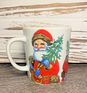 Taza/taza de café vintage de Navidad victoriana Santa "A Company of Friends" 1982 - Imagen 1 de 4