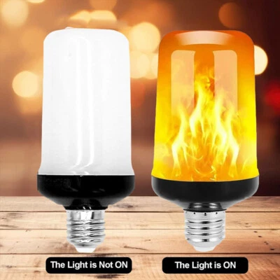 2tlg Flammen Glühbirne E27 Lampe LED Flackerlicht Flackernde Licht Effekt 4 Modi - Bild 1 von 4