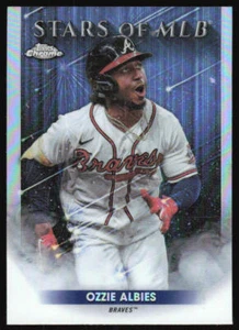 2022 Topps Ozzie Albies #SMLBC-35 Stars of MLB Chrome Atlanta Braves - Picture 1 of 2
