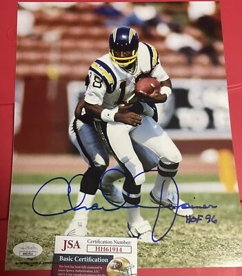 Charlie Joiner HOF Signed 8x10 San Diego Chargers Photo AUTO JSA COA Autographed - Image 1 of 2