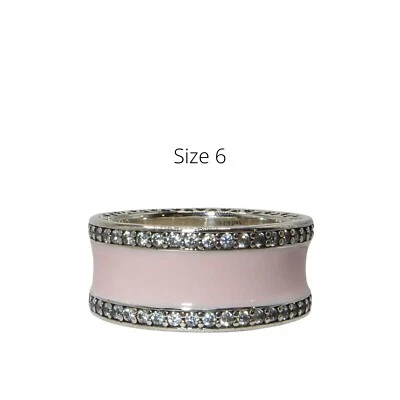 Pandora Corazones de Pandora Talla 6 Esmalte, Circonita cúbica y Anillo Esterlina 191024EN40 Foto 1 de 4