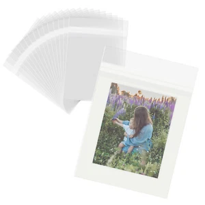 8 1/4 x 10 1/8 Crystal Clear Self Adhesive Seal Cello Lip Tape Plastic Bags 4Mil - Picture 1 of 10