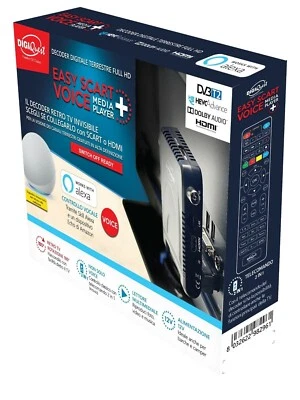 Decoder digitale terrestre DIGIQUEST Easy Scart Voice RICD1219 DVB-T2 - Immagine 1 di 2
