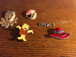 LOT OF 6 VINTAGE Flint stones,Wal Mart  FIGURAL PINS GRANDMA'S COLLECTION - Picture 1 of 12