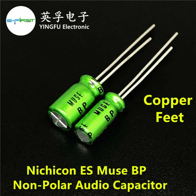 4Pcs/Lot NICHICON MuseBP Bipolar HiFi Audio Capacitor 1uF 2.2uF 10uF 25V 35V 50V - image 1 of 1