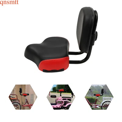 Bike Seat with Backrest Saddle Bicycle Tricycle Seat Cushion w/Back Rest Support - Image 1 of 4
