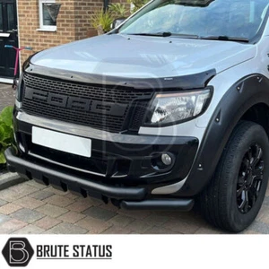 Ford Ranger 2012-2022 Matt Black City Bar (Spoiler Bumper Guard Nudge Bull Bar) - Afbeelding 1 van 12