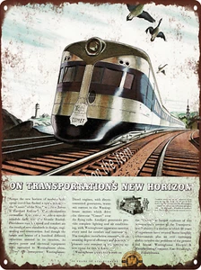 1930er Comet Streamliner Zug Eisenbahn New York New Haven Blechschild 9x12" A811 - Bild 1 von 1