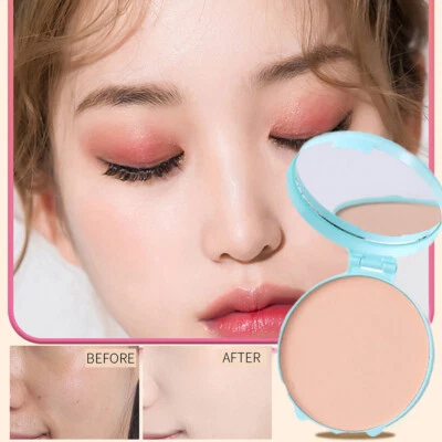 Pressed Powder Oil Control Face Powder Makeup Cosmetics Sweat Resistant & - Image 1 of 4