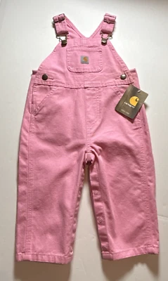 Mono con tirantes Carhartt para bebé niña talla 12 meses rosa nuevo con etiquetas pequeño defecto Foto 1 de 4