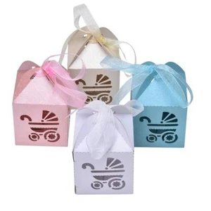 1/25/50/100 STCK. Baby Dusche Hochzeit Gefälligkeiten Gefallen Boxen Liebe Herz süße Süßigkeiten - Bild 1 von 6