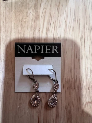 Новые серьги Napier коричневого тона с имитацией - Изображение 1 из 2