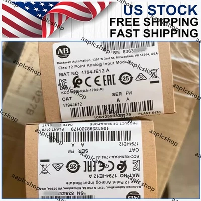 NEW PLC AB 1794-IE12 Ser A Flex 12 Point Analog Input Module New 1794 IE12 - Image 1 of 4